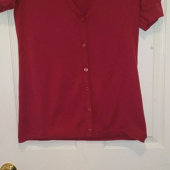 A.n.a. fuscia shirt sleeve cardigan Sz L - Picture 2 of 5